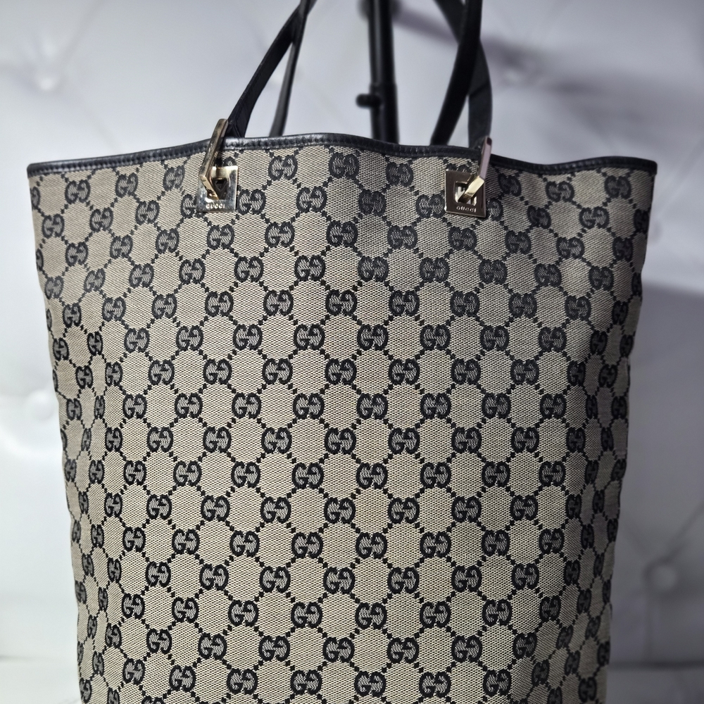 Gucci Beige and Black Tote Bag